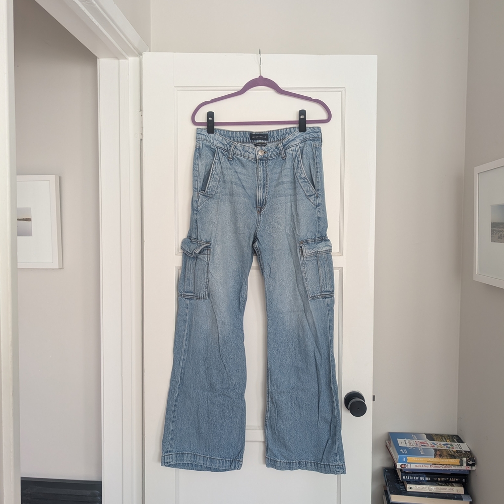 Aeropostale Y2K Blue Flare Wide Leg Jeans